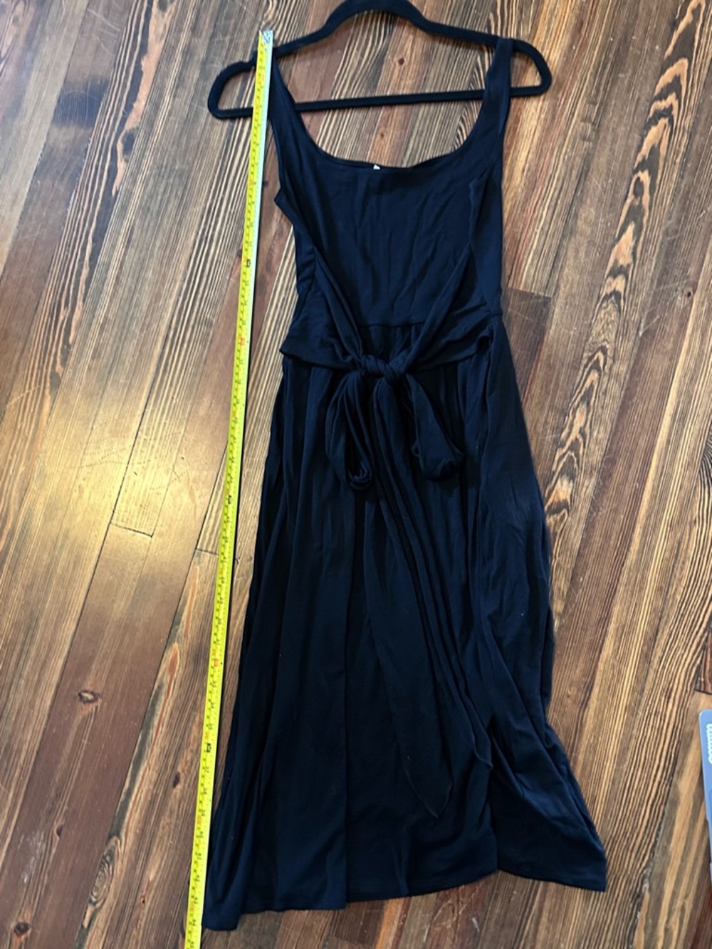 Reformation Black Tie-Front Sleeveless Maxi Dress